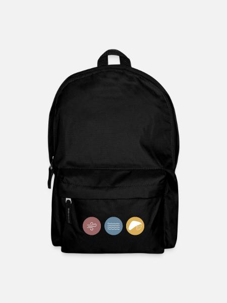 Cerf-volant des icônes colorées - Sac à dos - noir