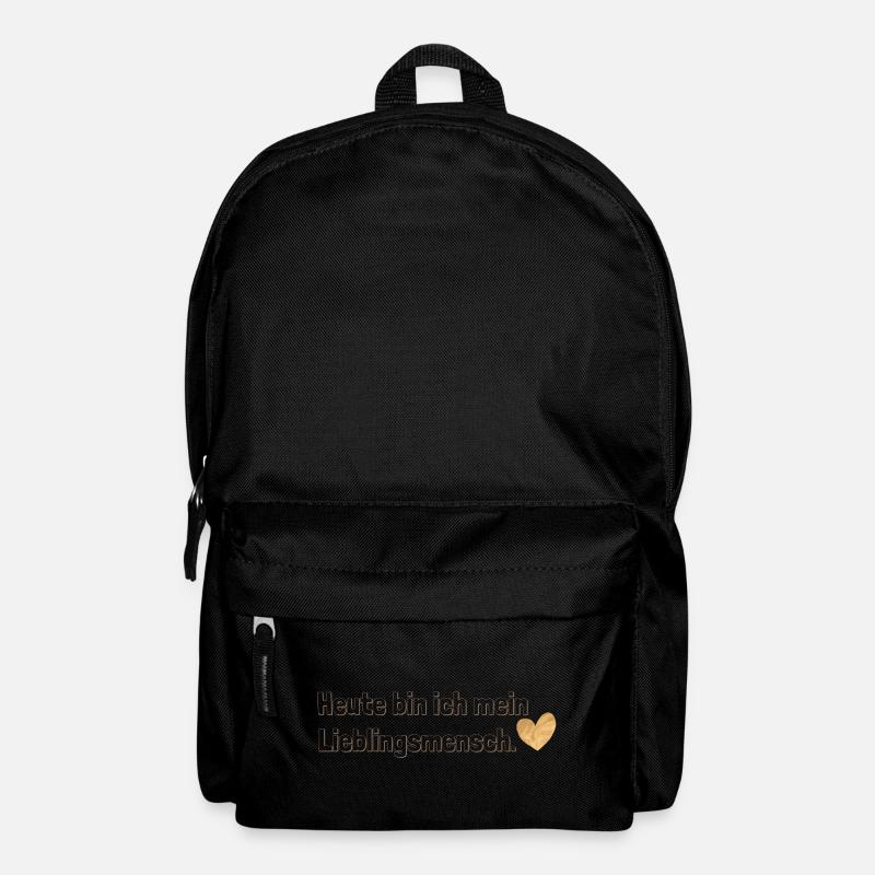Heute bin ich mein Lieblingsmensch – Selbstliebe - Rucksack - Schwarz