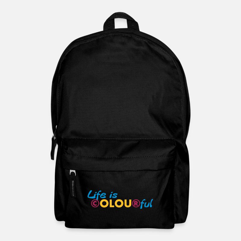La vie est colorée - Sac à dos - noir