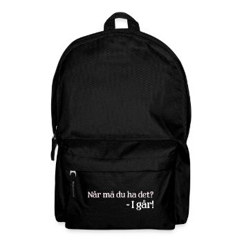 Gestern - Rucksack - Schwarz - Vorne