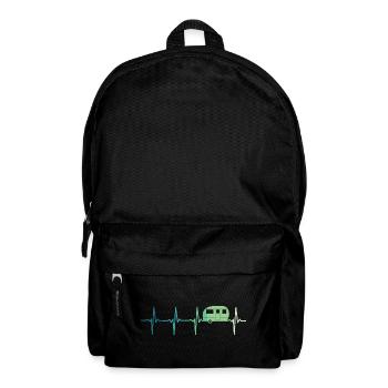 Karawanenherzschlag Camping Wohnwagen - Rucksack - Schwarz - Vorne