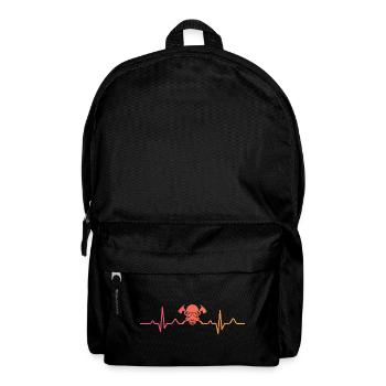 Firefighter Sunset Heartbeat Firefighter - Backpack - black - Front