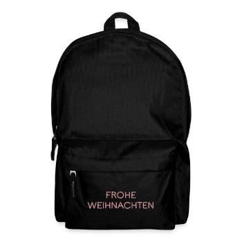 Frohe Weihnachten Candy Cane - Rucksack - Schwarz - Vorne