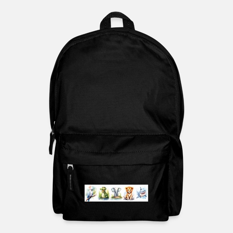 Tierabdrücke aus der Baumschule - Rucksack - Schwarz