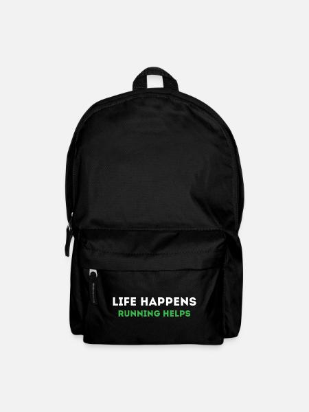 Das Leben geschieht. Laufhilfen. - Rucksack - Schwarz