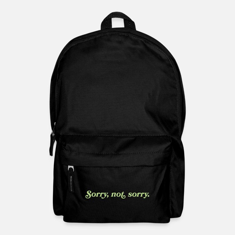 Sorry, not sorry – Freche Attitude - Rucksack - Schwarz
