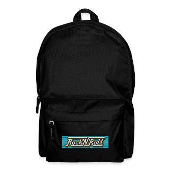 Rock'N'Roll Retro Typography Logo - Backpack - black - Front