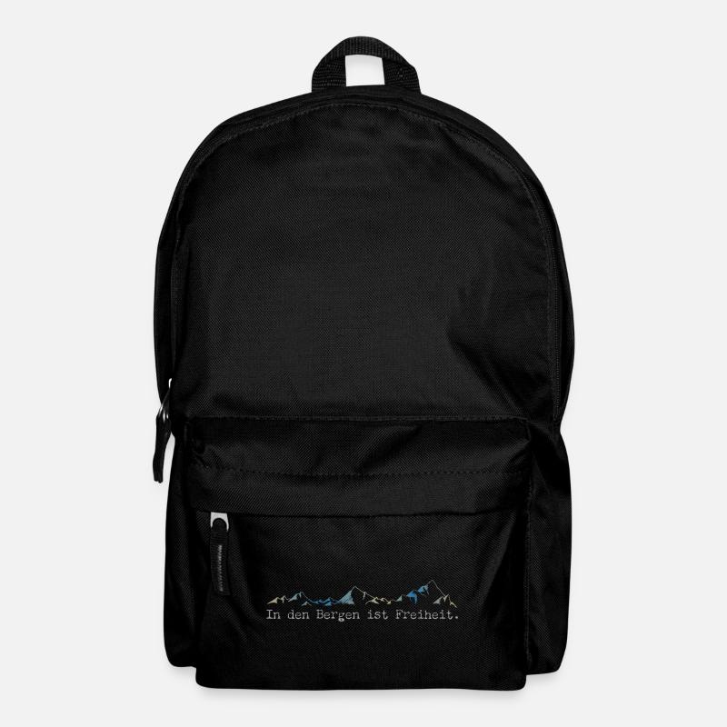 In den Bergen ist Freiheit. - Rucksack - Schwarz
