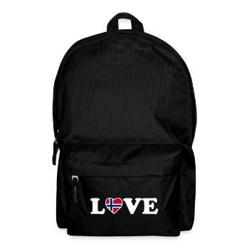 Love - Norway Flag - Norge - Norwegen - Backpack - black - Front
