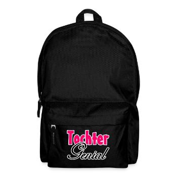 Tochter Genial Geschenk - Rucksack - Schwarz - Vorne