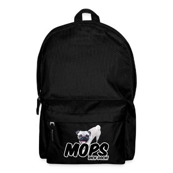 Mops Dich doch! Geschenk Hund Tier Haustier - Rucksack - Schwarz - Vorne