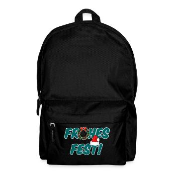 Frohes Fest Weihnachten Christmas Geschenk - Rucksack - Schwarz - Vorne