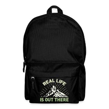 Real Life Is Out There - Rucksack - Schwarz - Vorne