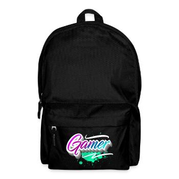 Gamer - Rucksack - Schwarz - Vorne