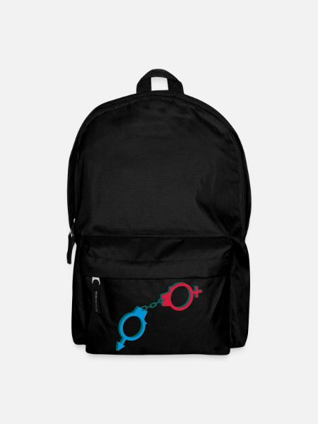 Handschellen männlich und weibliches Symbol - Rucksack - Schwarz
