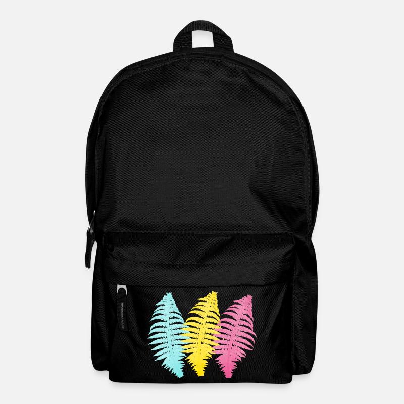 Pastel Palm Trio Print - Backpack - black