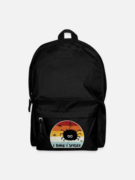 I Think I Spider Retro Ich Glaub Ich Spinne Fliege - Rucksack - Schwarz