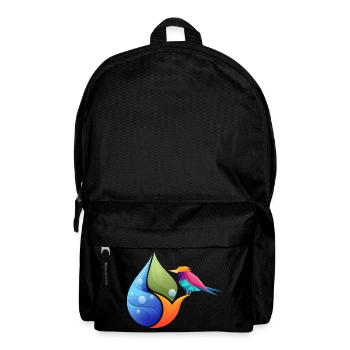 Feuille de couleurs géométrique du colibri - Sac à dos - noir - Devant
