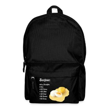 Senfeier Rezept - Rucksack - Schwarz - Vorne