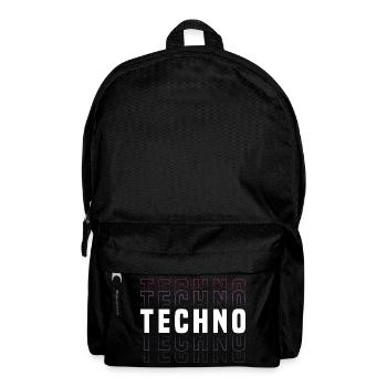 Futuristisches Techno-Design mit Neonfarben - Rucksack - Schwarz - Vorne