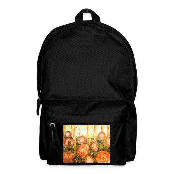 Abstrakte Baumstämme im Farbenspiel - Rucksack - Schwarz - Vorne