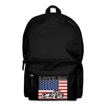 Conception de véhicules tout-terrain et drapeau américain - Sac à dos - noir - Devant