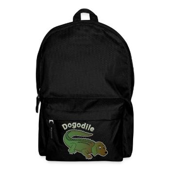 Hund Krokodil Alligator - Dog crocodile - Dogodile - Backpack - black - Front
