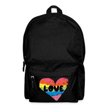 Lgbt Heart Love Rainbow Rights Homosexuals - Backpack - black - Front