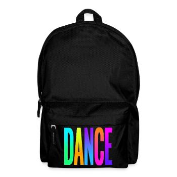 Rainbow Gradient Dance Typography - Backpack - black - Front