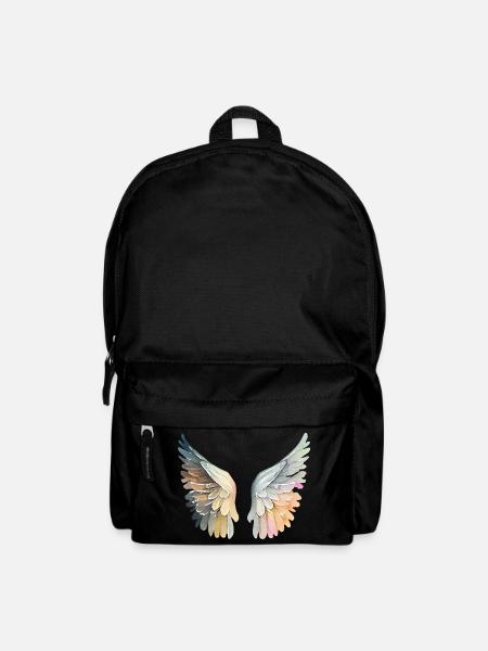 Artistic pastel angel wings - Backpack - black