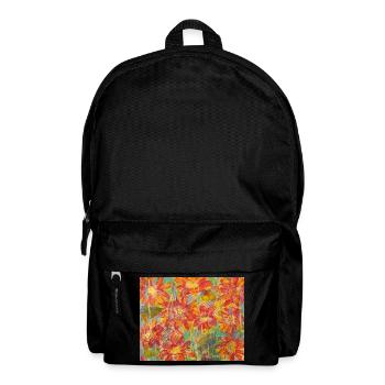 Living flower meadow in impression style - Backpack - black - Front