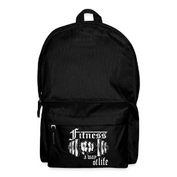 Fitness Gym Bodybuilding Workout Outfit Sportswear - Backpack - black - Front