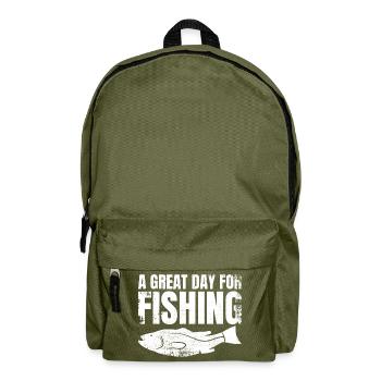 A great day of fishing - Backpack - olive green - Front