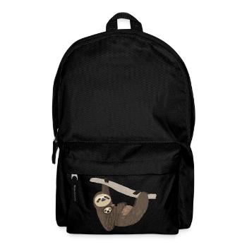 Sloth with baby, hand drawing - Backpack - black - Front