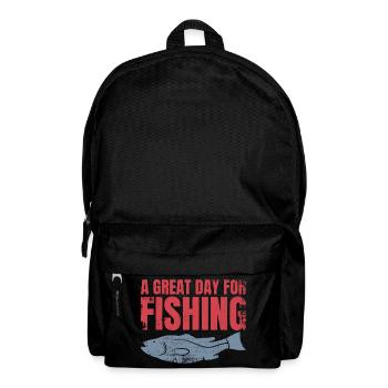 Slogan de pêche - Sac à dos - noir - Devant