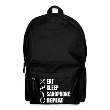 Eat Sleep Saxophone Repeat - Rucksack - Schwarz - Vorne