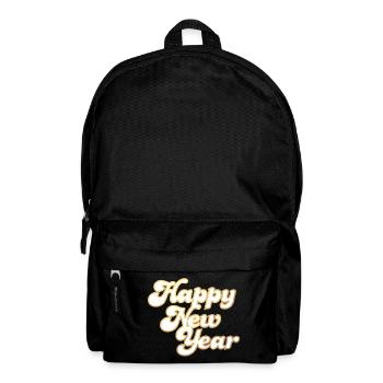 Happy New Year Sylvester cool Gold 2024 Retro - Rucksack - Schwarz - Vorne