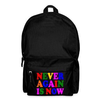 Never again is now - Rucksack - Schwarz - Vorne