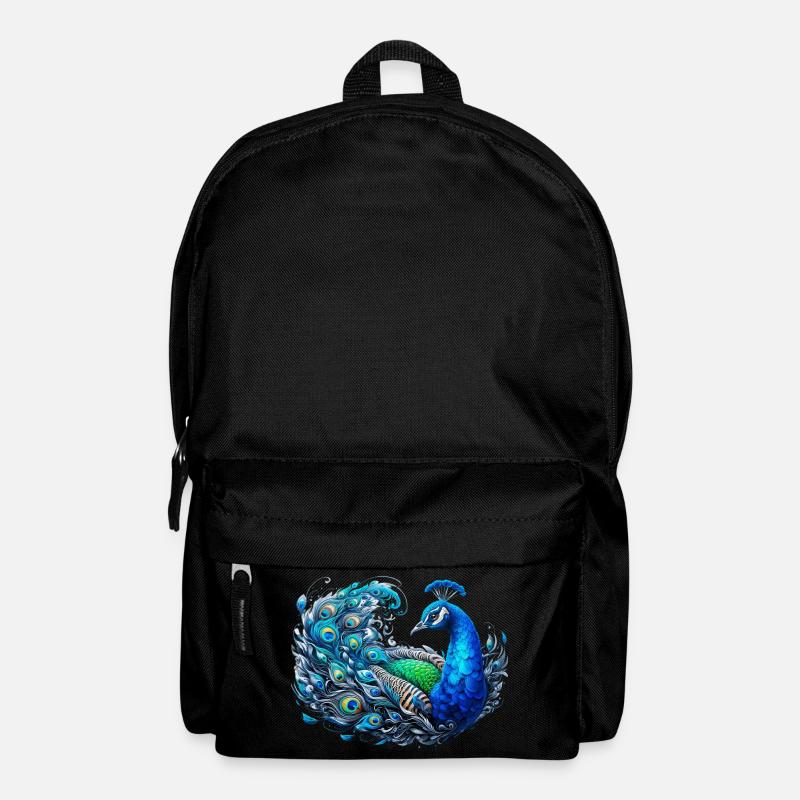 Pfau - Rucksack - Schwarz