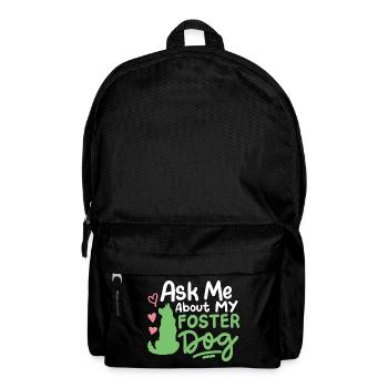 Pflegehund Herrchen Frauchen - Rucksack - Schwarz - Vorne