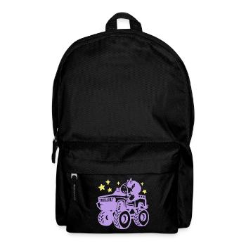 Einhorn im Monstertruck - Rucksack - Schwarz - Vorne