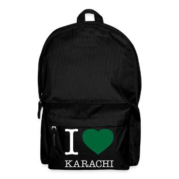 I LOVE KARACHI, Karachi, Pakistan - Backpack - black - Front