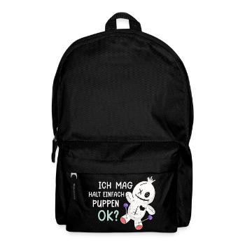 Voodoo Puppe Halloween Hexe Wicca Goth Spruch - Rucksack - Schwarz - Vorne