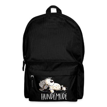 Hundemüde Hund Wortspiel - Rucksack - Schwarz - Vorne