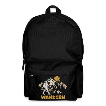 🏔️ Retro Wanderer – Abenteuer in den Bergen - Rucksack - Schwarz - Vorne