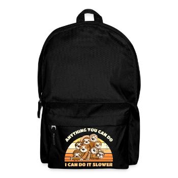 Sloth Bunch With Saying Vintage Retro Cartoon - Backpack - black - Front