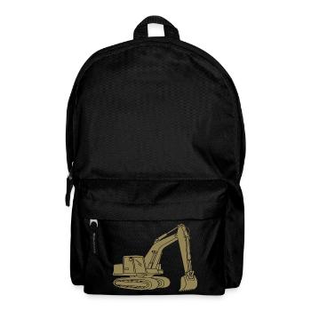 Bagger Silhouette Baugeräteführer Tiefbau - Rucksack - Schwarz - Vorne
