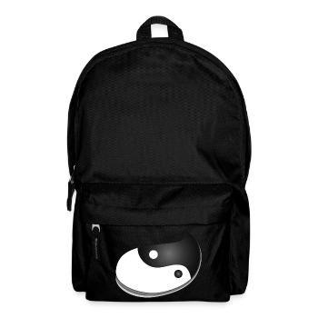 Yin-Yang Symbol in Tropfenform – Balance Design - Rucksack - Schwarz - Vorne