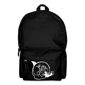 Muskulöser Hai Bodybuilder Workout Silhouette - Rucksack - Schwarz - Vorne