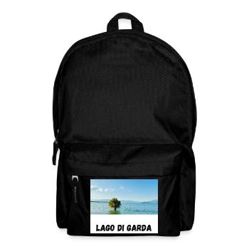 Lago di Garda design avec arbre dans l’eau - Sac à dos - noir - Devant